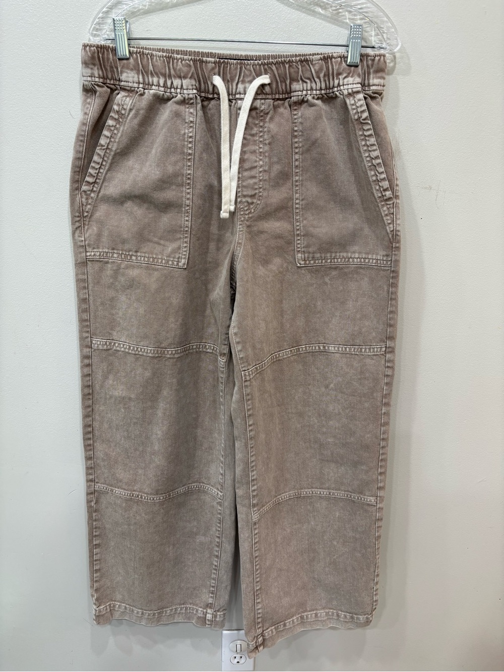 Gap High Rise Wide Leg Utility Pull On Drawstring  Jeans Women’s Size Medium